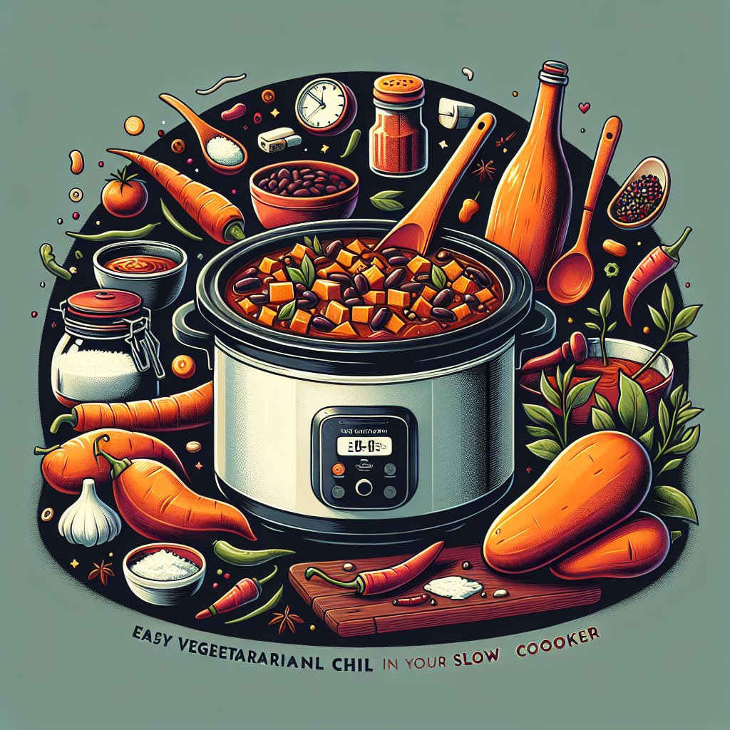 Easy Vegetarian Chili with Sweet Potatoes in Your Slow Cooker