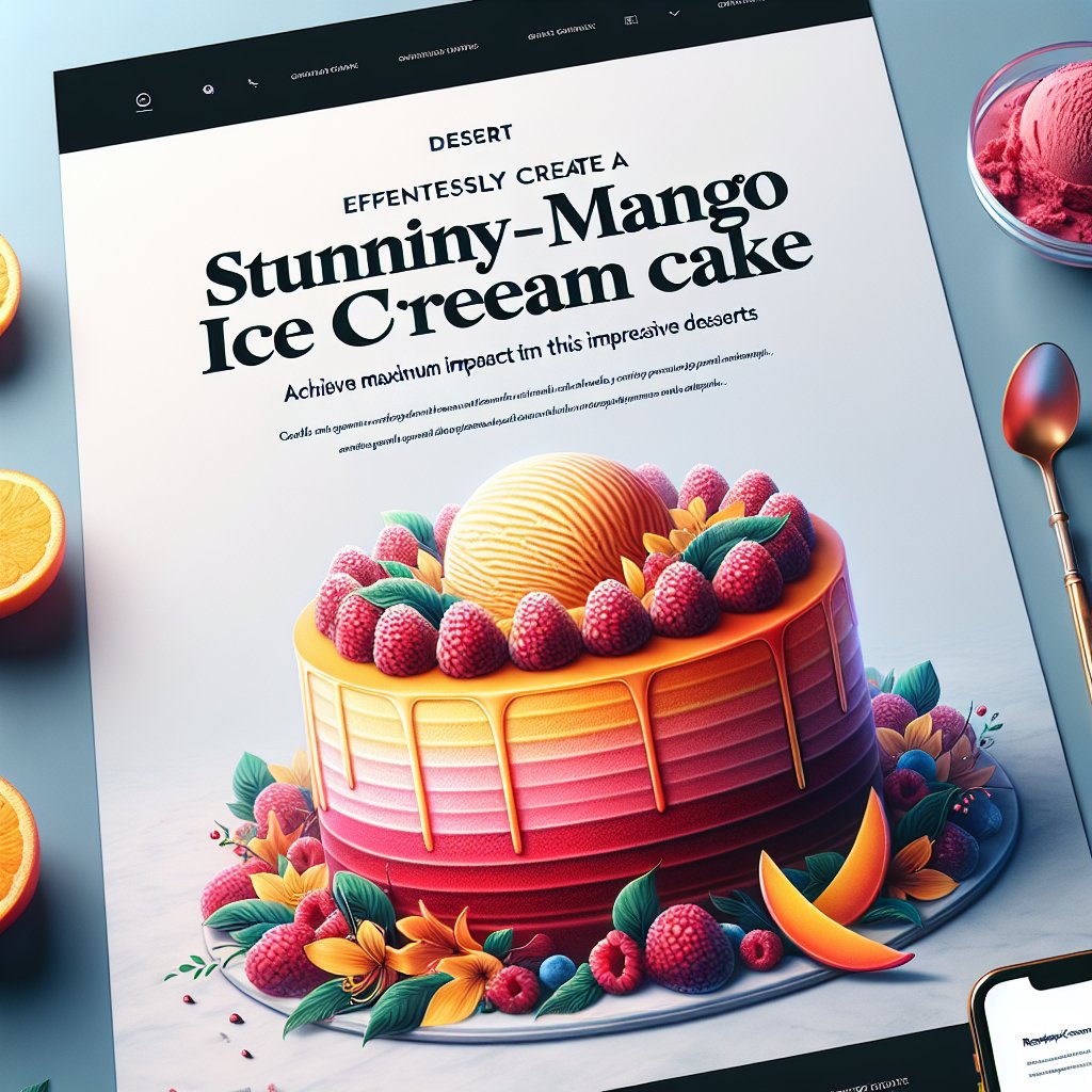 Effortlessly Create a Stunning Raspberry-Mango Ice Cream Cake