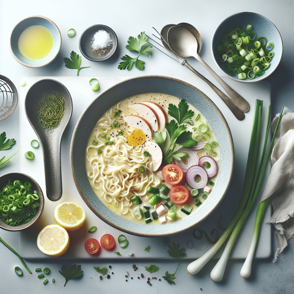 Creamy Chicken Noodle Soup with a Fresh Twist