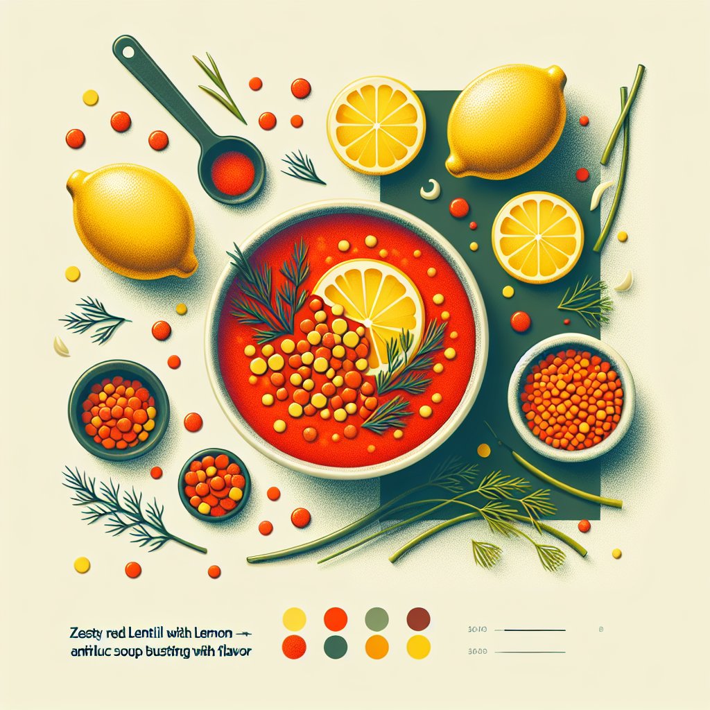 Zesty Red Lentil Soup with Lemon and Dill