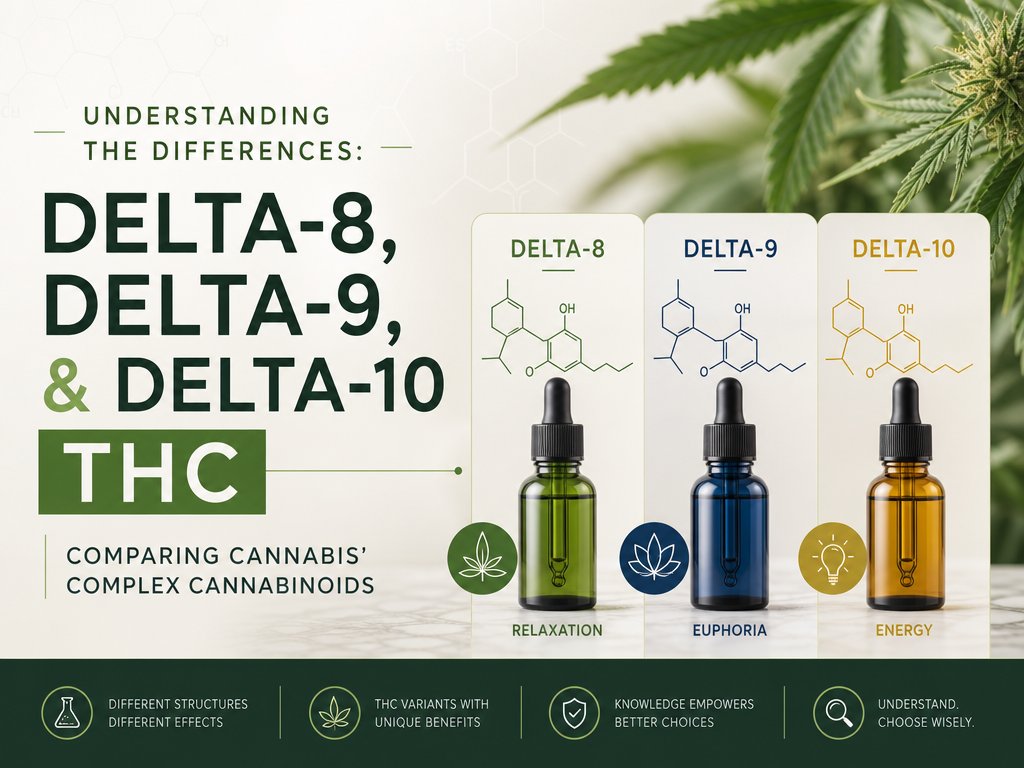 Understanding the Differences: Delta-8, Delta-9, and Delta-10 THC